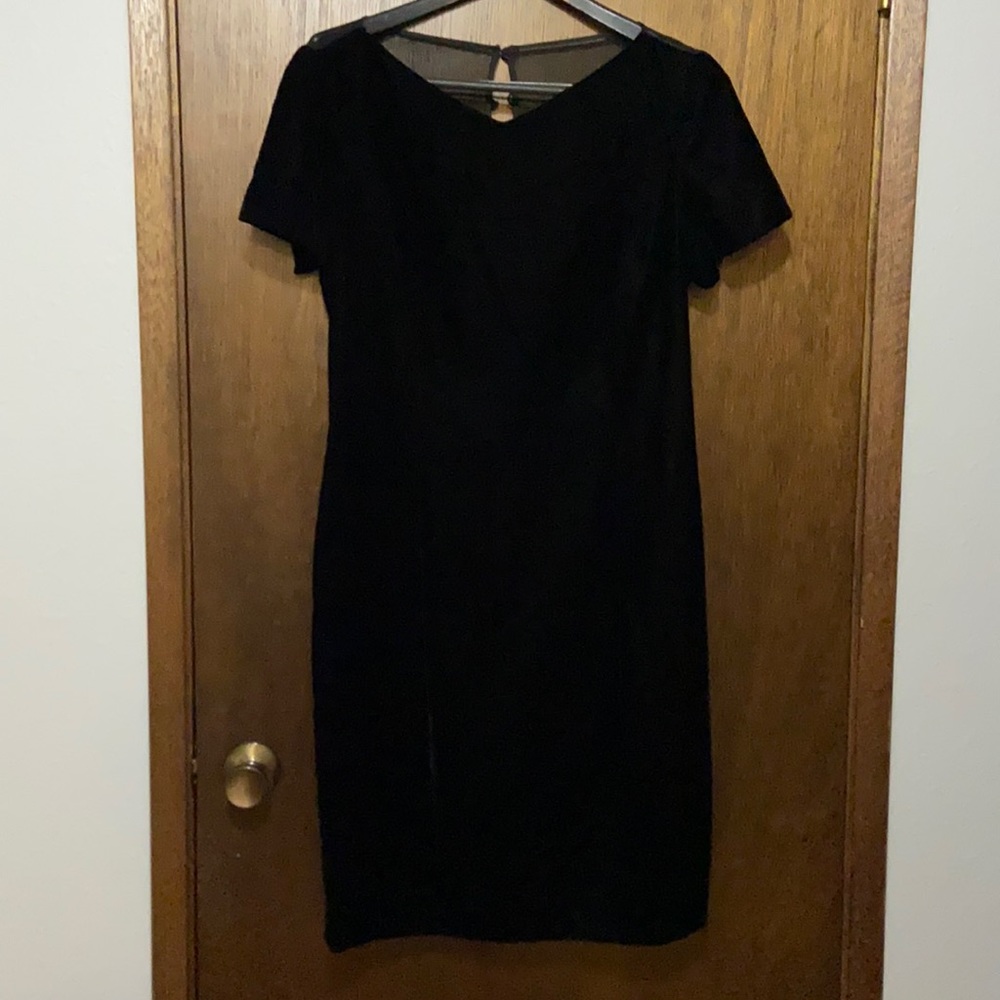 Black velvet dress